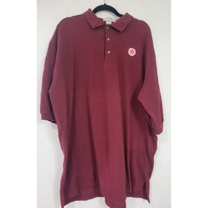 TEXACO Men's Maroon‎ Cotton 3XL Polo Shirt Vintage
